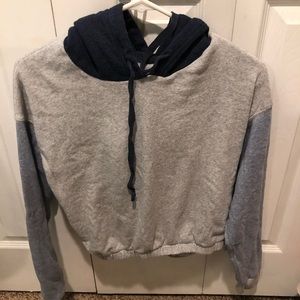 American Eagle Colorblock cropped hoodie